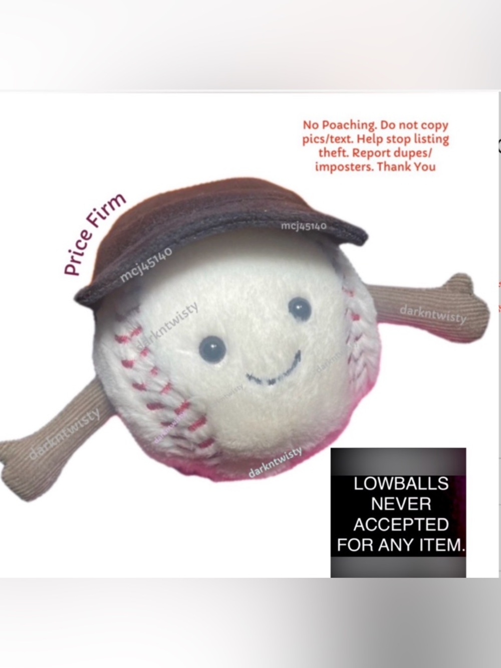 BNWT JELLYCAT AMUSEABLE BASEBALL ADORABLE PLUSH